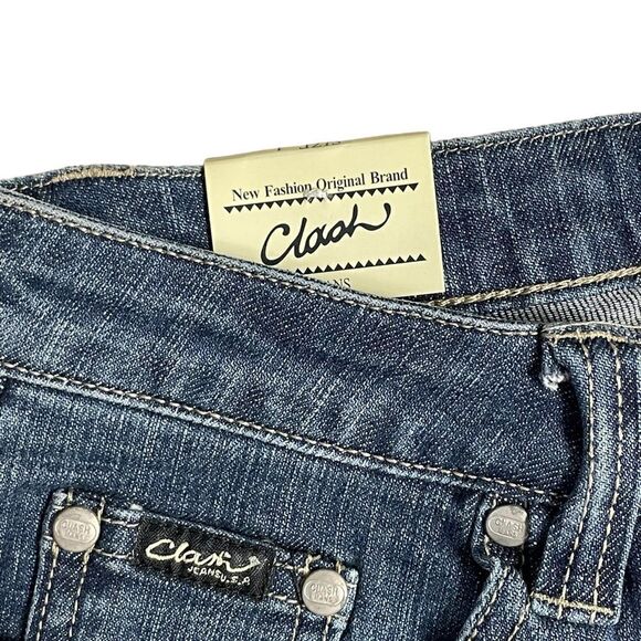 NWT Clash USA Dark Was Cropped Jeans  Stretch Size 1  Standard Size 26 - Picture 5 of 7